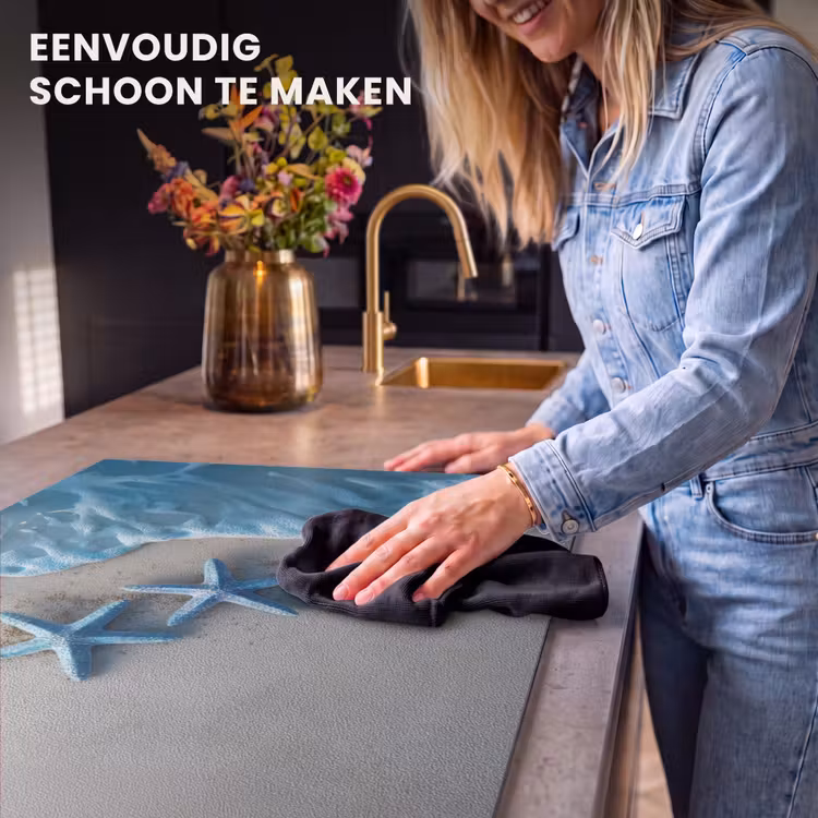 Inductie beschermer - Zeesterren - Zand - Zee - Blauw — 6