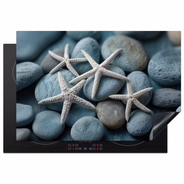 Inductie beschermer - Zeesterren - Stenen - Wit — 1