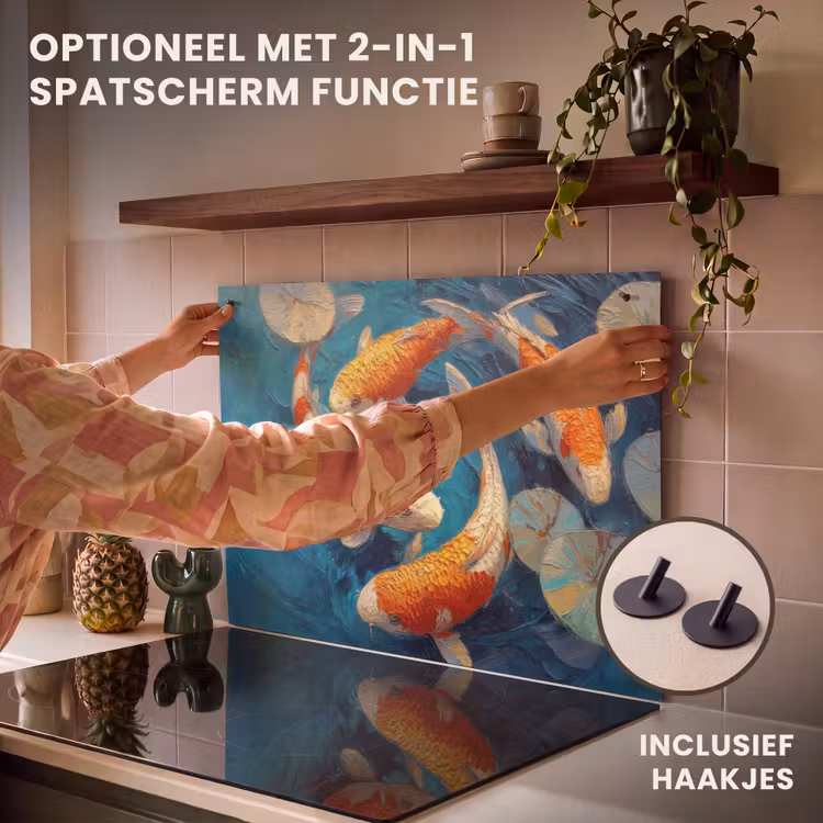 Inductie beschermer - Vissen - Waterlelies - Oranje - Water — 10