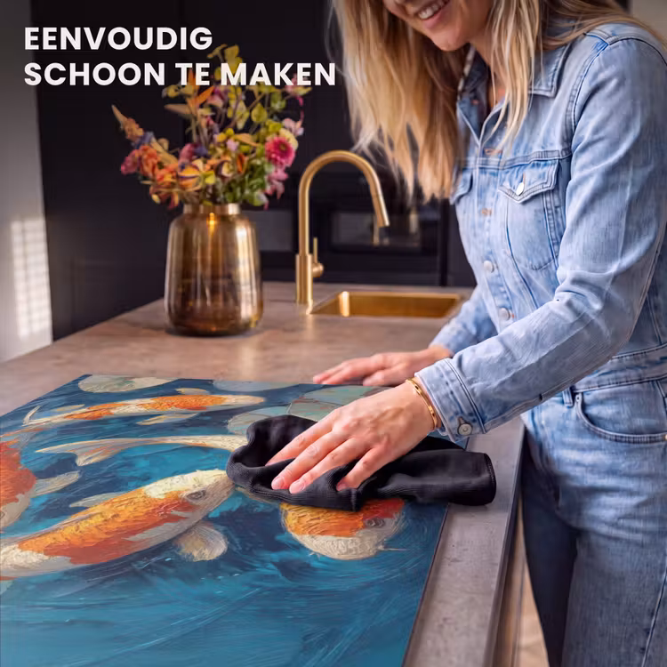 Inductie beschermer - Vissen - Waterlelies - Oranje - Water — 6