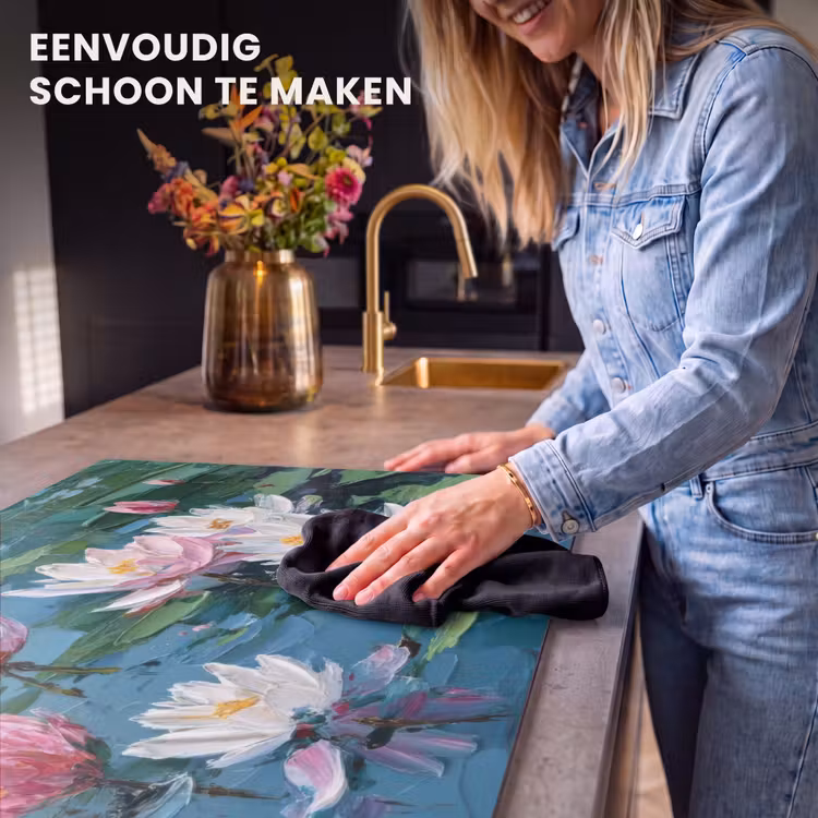 Inductie beschermer - Waterlelies - Bloemen - Roze - Water — 6