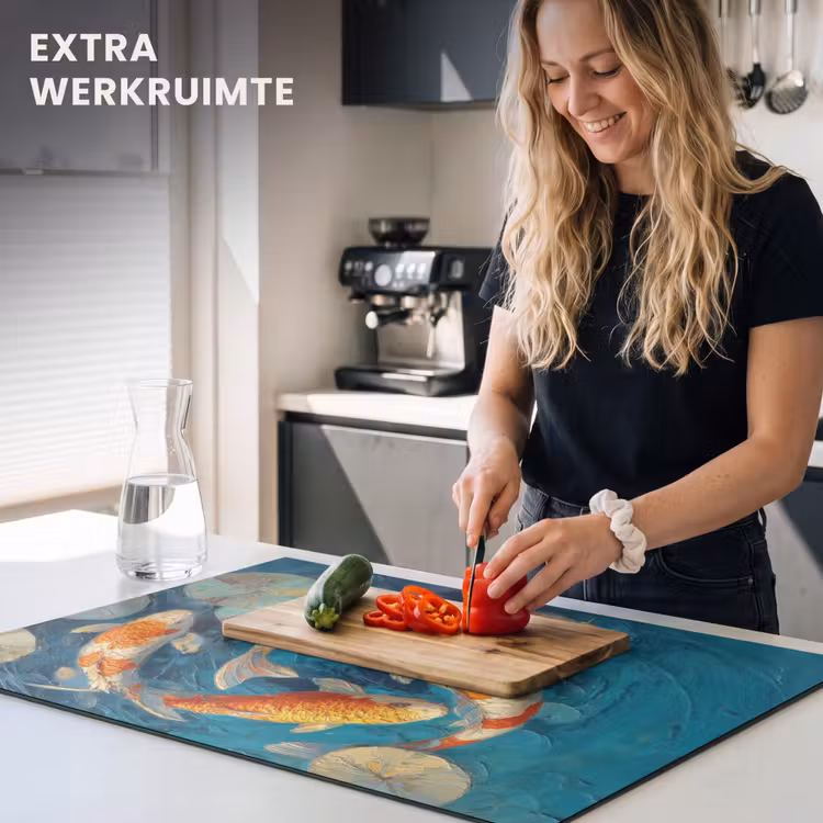 Inductie beschermer - Vissen - Waterlelies - Oranje - Water — 4