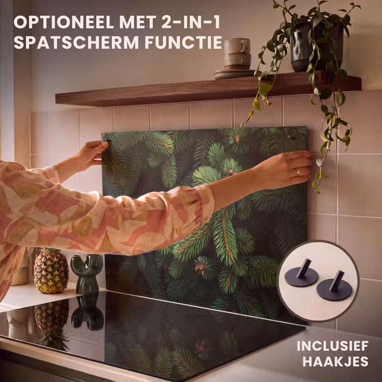 Inductie beschermer - Sparrentakken - Knoppen - Naalden - Groen — 10
