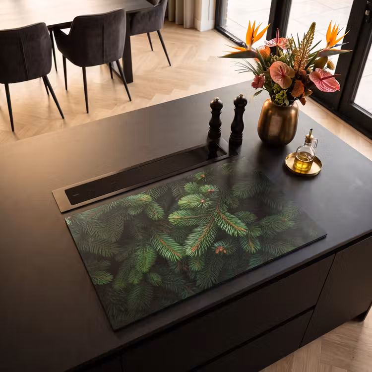 Inductie beschermer - Sparrentakken - Knoppen - Naalden - Groen — 5