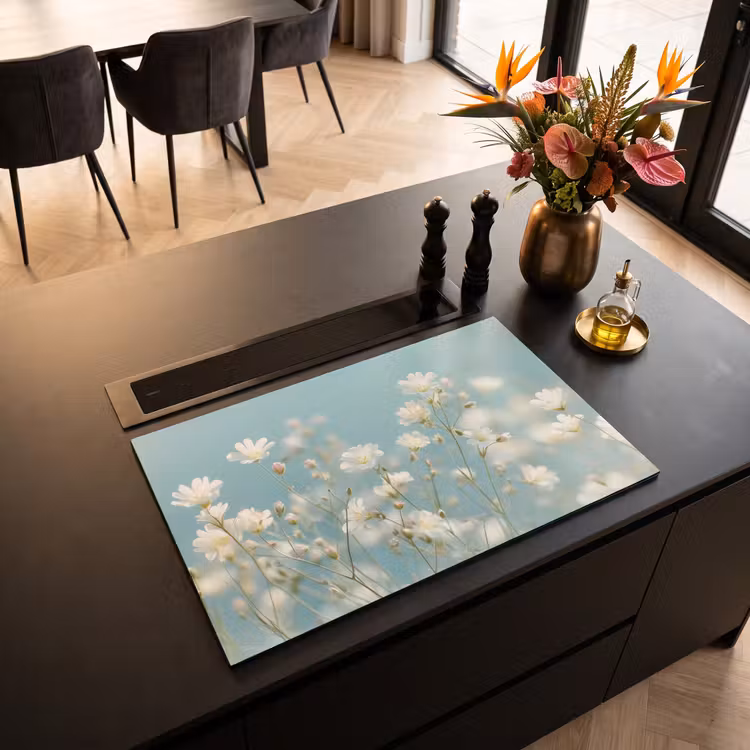 Inductie beschermer - Stengels - Bloemen - Lucht - Wit — 5