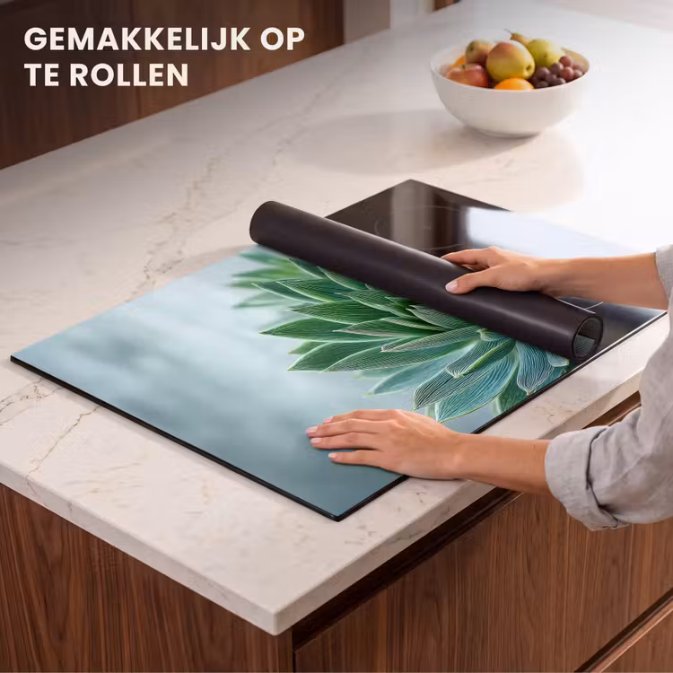 Inductie beschermer - Vetplant - Bladeren - Groen - Wazig — 7