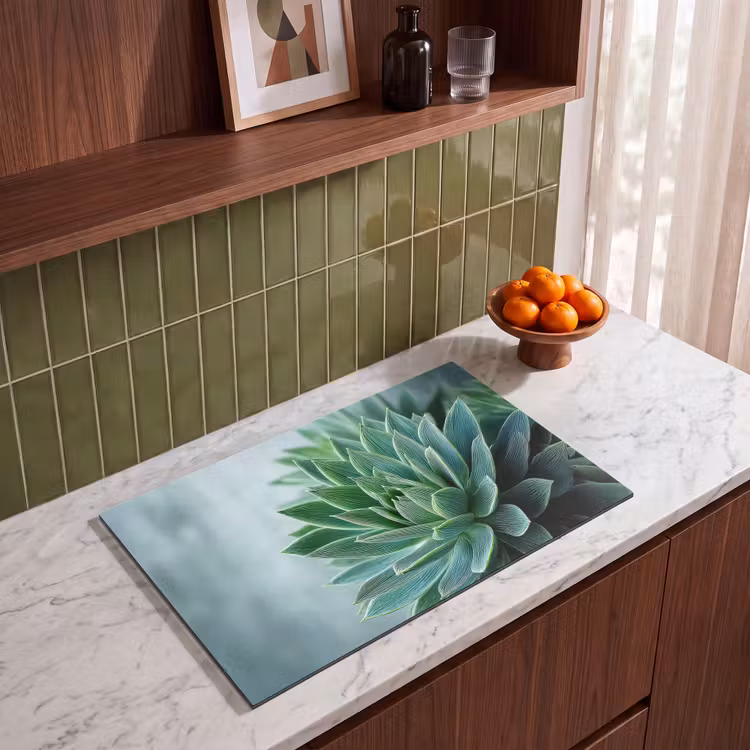Inductie beschermer - Vetplant - Bladeren - Groen - Wazig — 8