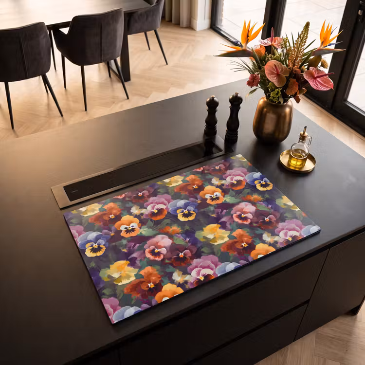 Inductie beschermer - Viooltjes - Kleuren - Bloemblaadjes — 5