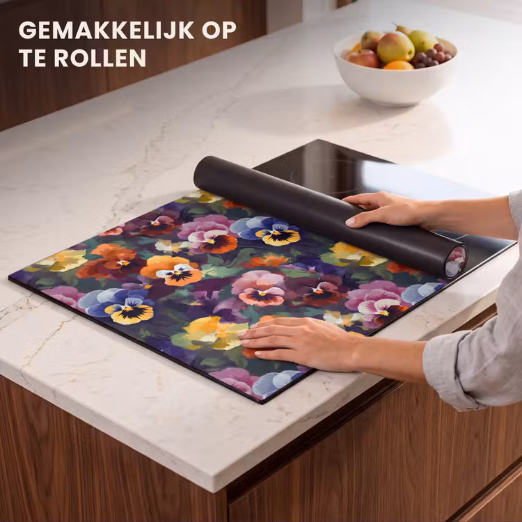 Inductie beschermer - Viooltjes - Kleuren - Bloemblaadjes — 7