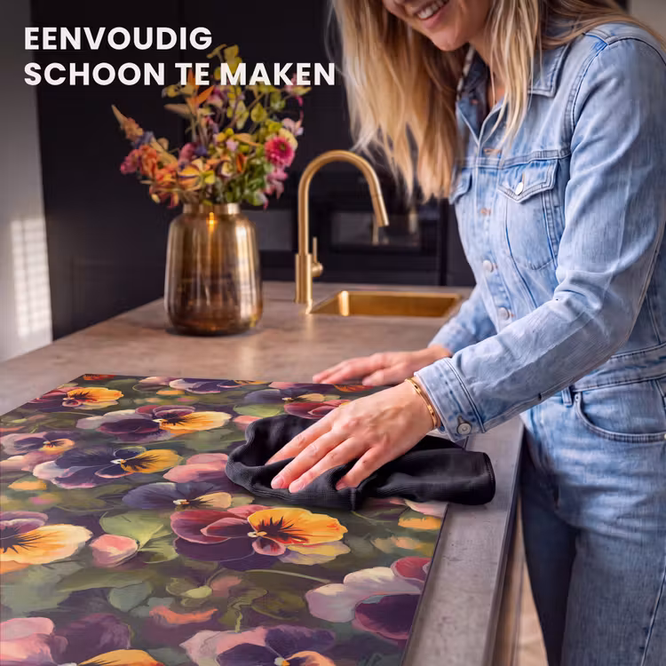 Inductie beschermer - Warm - Patroon - Penseel - Viooltjes — 6
