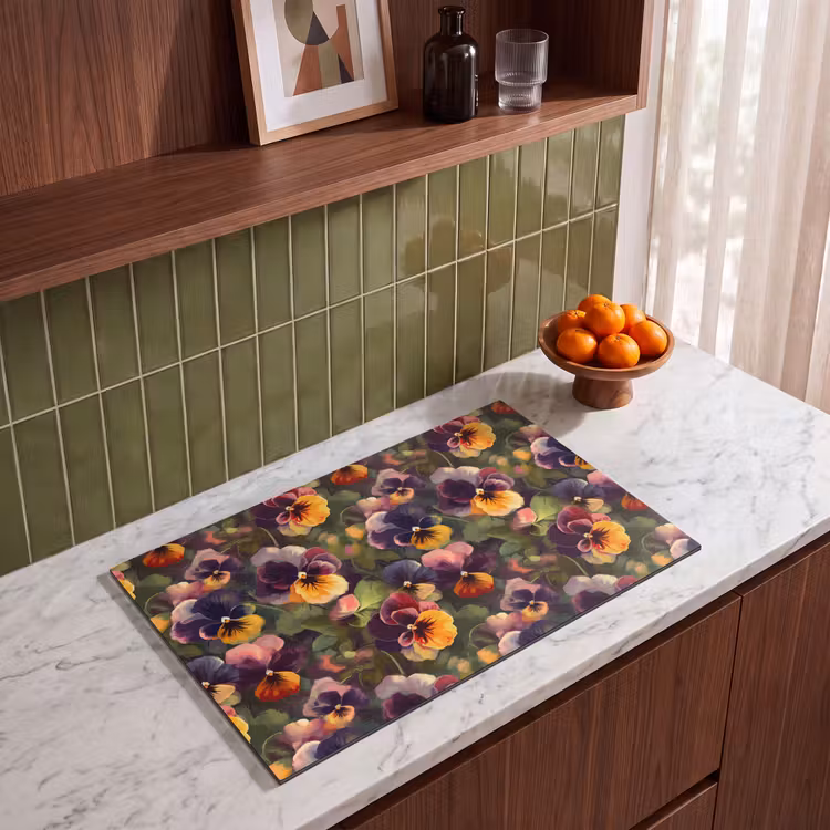 Inductie beschermer - Warm - Patroon - Penseel - Viooltjes — 8
