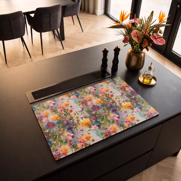 Inductie beschermer - Zomers - Kleurrijk - Patroon - Bloemen — 5