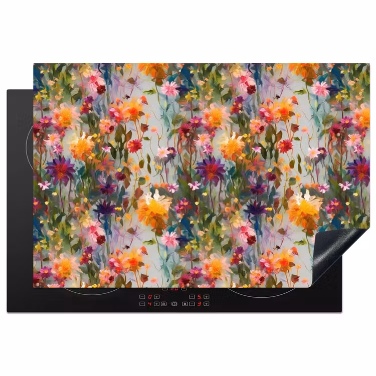 Inductie beschermer - Zomers - Kleurrijk - Patroon - Bloemen — 1