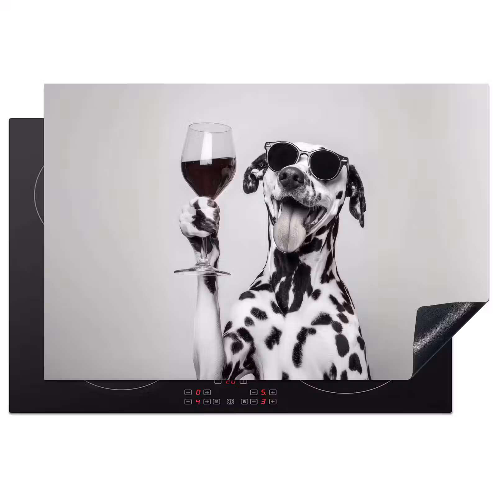 Inductie beschermer - Zonnebril - Dalmatiër - Wijnglas - Tong — 1