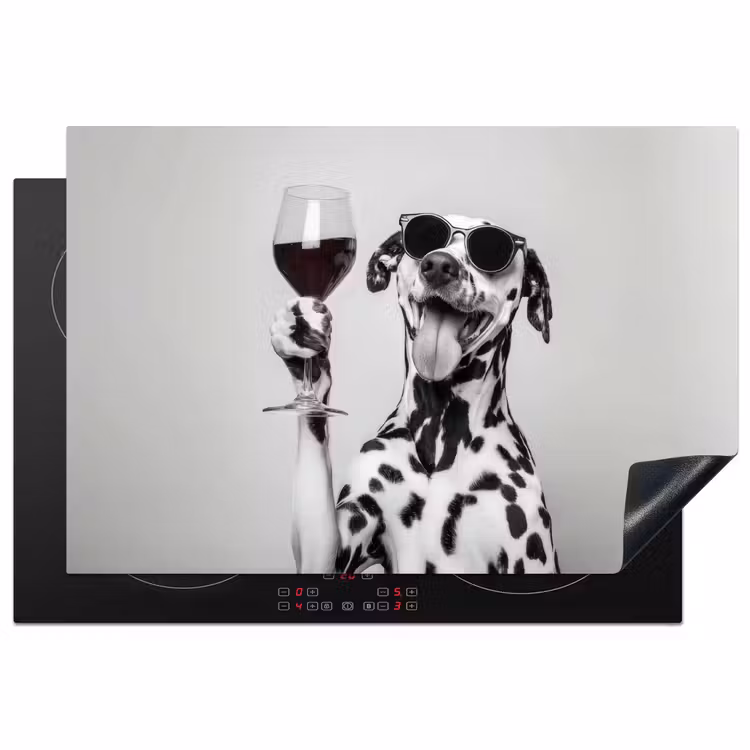 Inductie beschermer - Zonnebril - Dalmatiër - Wijnglas - Tong — 1
