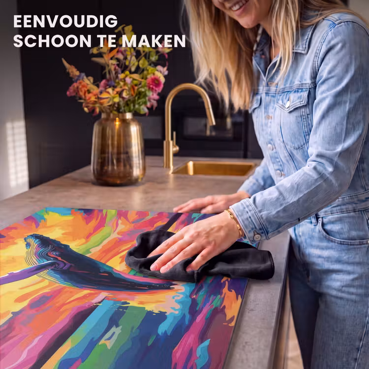 Inductie beschermer - Zonsondergang - Walvis - Geschilderd - Kleurrijk — 6