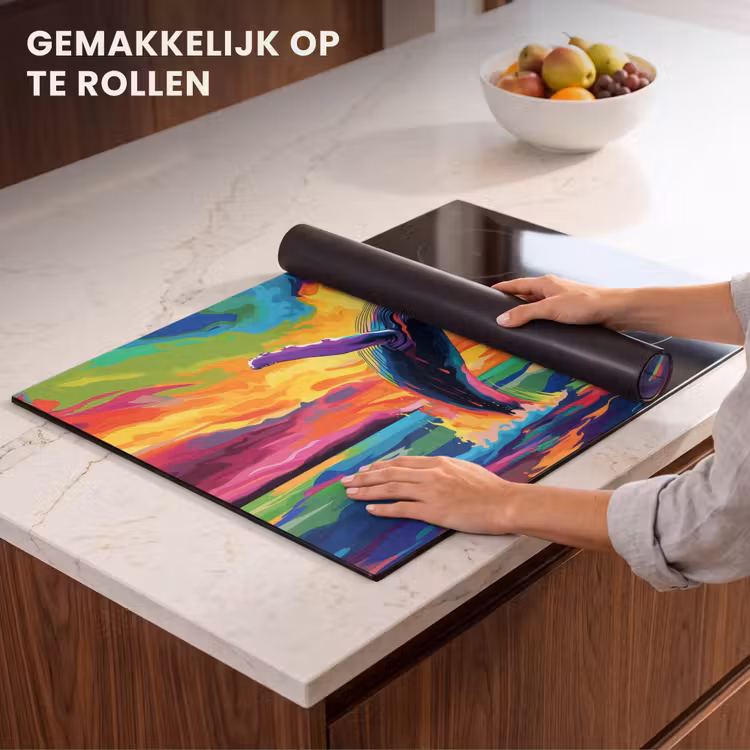 Inductie beschermer - Zonsondergang - Walvis - Geschilderd - Kleurrijk — 7