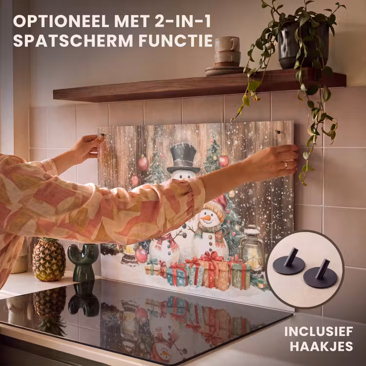 Inductie beschermer - Sneeuwpop - Familie - Kleurrijk — 10
