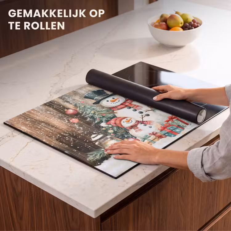 Inductie beschermer - Sneeuwpop - Familie - Kleurrijk — 7