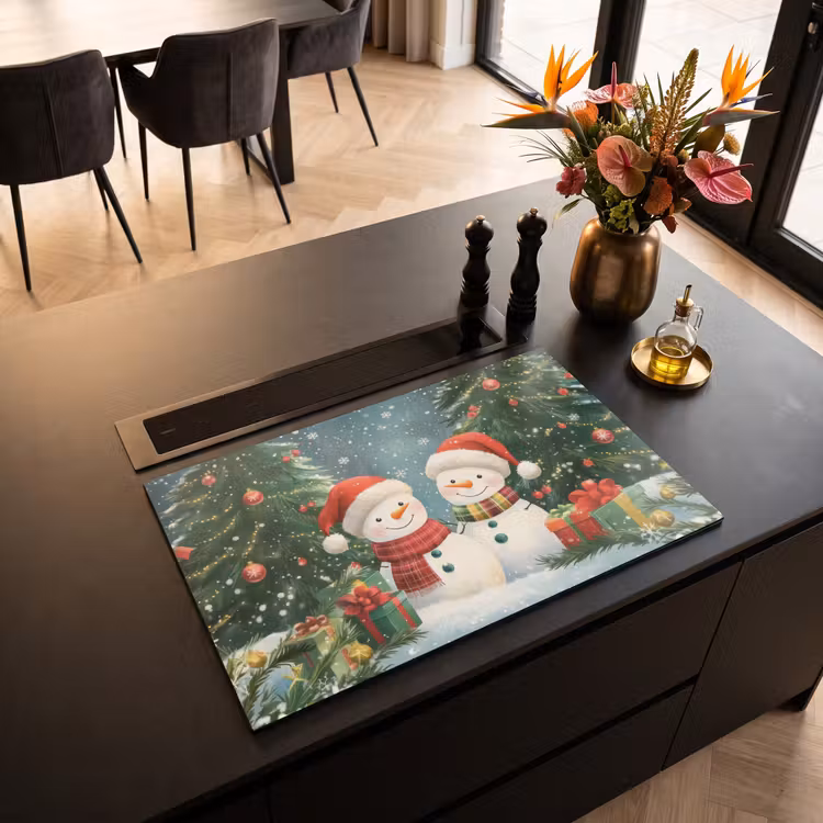 Inductie beschermer - Sneeuwpop - Kerstsneeuw - Groen - Rood — 5