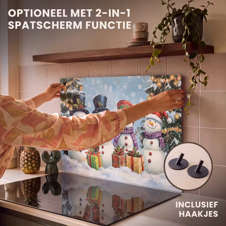 Inductie beschermer - Vrolijk - Sneeuw - Kleurrijk — 10