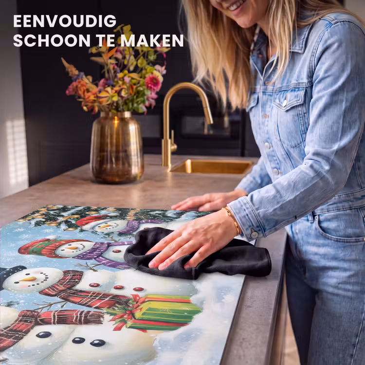 Inductie beschermer - Vrolijk - Sneeuw - Kleurrijk — 6