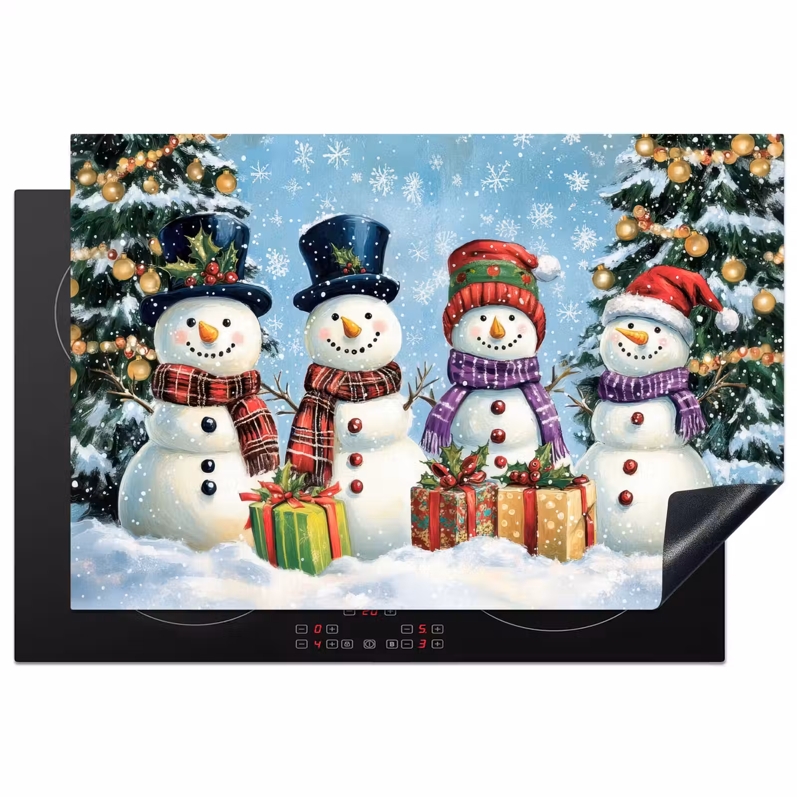 Inductie beschermer - Vrolijk - Sneeuw - Kleurrijk — 1