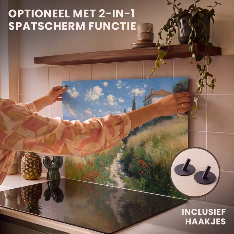 Inductie beschermer - Zandpad - Huis - Bomen - Grasveld — 10