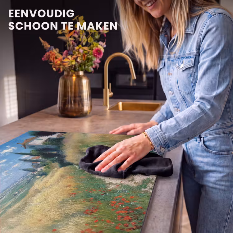 Inductie beschermer - Zandpad - Huis - Bomen - Grasveld — 6