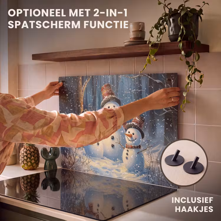 Inductie beschermer - Sneeuwpop - Sneeuw - Winter - Bos — 10