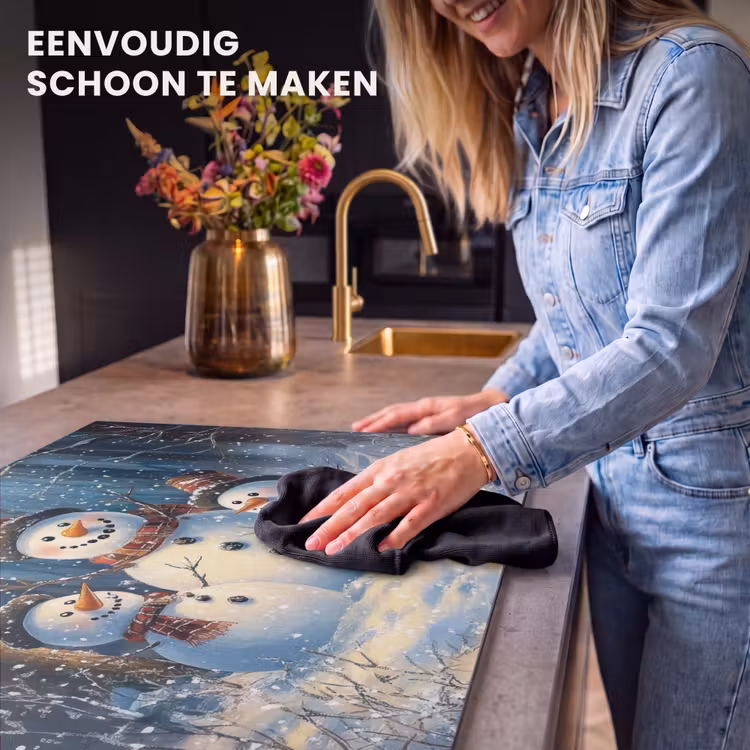 Inductie beschermer - Sneeuwpop - Sneeuw - Winter - Bos — 6