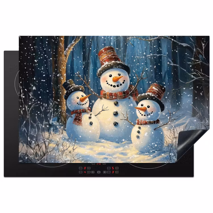 Inductie beschermer - Sneeuwpop - Sneeuw - Winter - Bos — 1