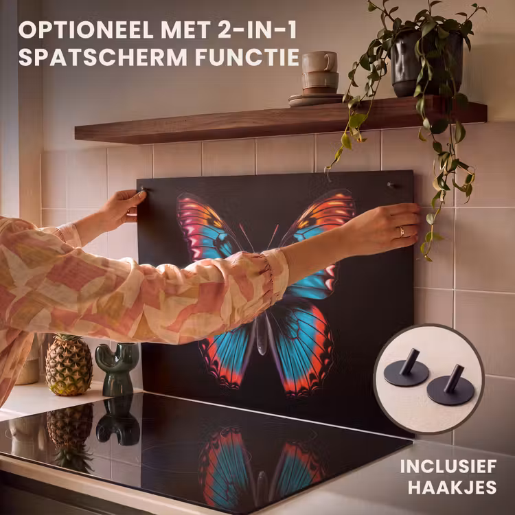 Inductie beschermer - Vlinder - Kleuren - Dier - Zwart — 10