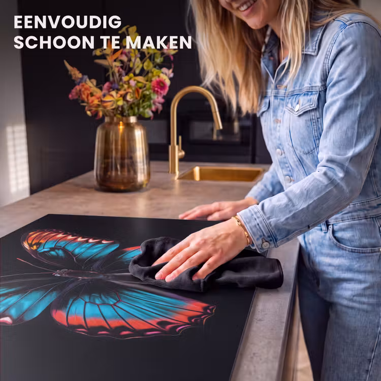 Inductie beschermer - Vlinder - Kleuren - Dier - Zwart — 6