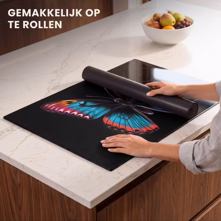Inductie beschermer - Vlinder - Kleuren - Dier - Zwart — 7