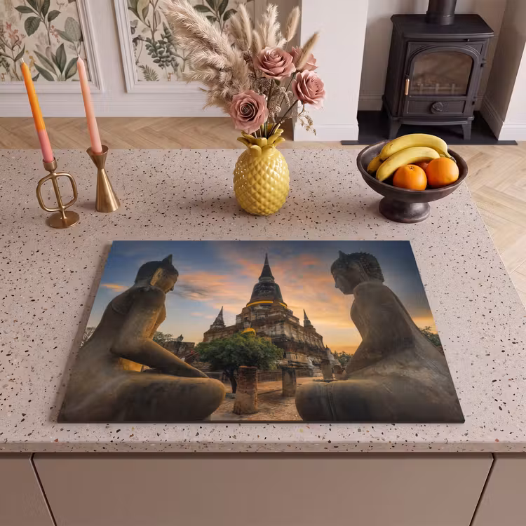 Inductie beschermer - Tempel - Zonsondergang - Boeddha beelden - Buddha — 1