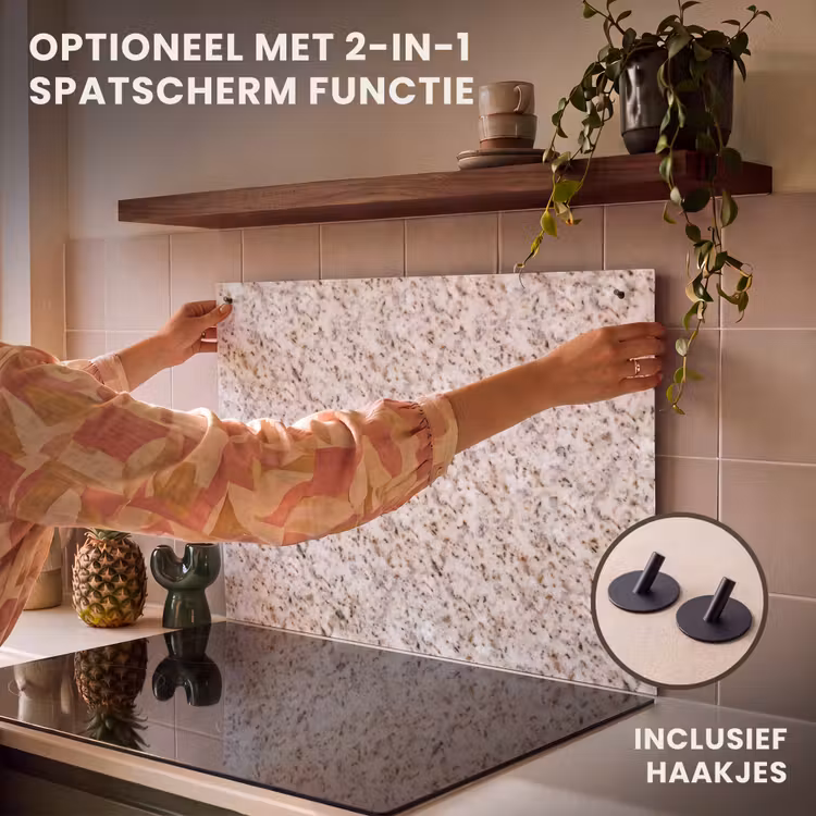 Inductie beschermer - Wit - Bruin - Graniet — 10