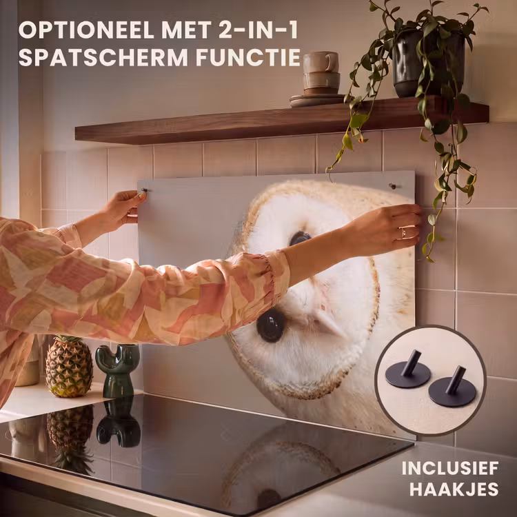 Inductie beschermer - Uil - Bruin - Wit — 10