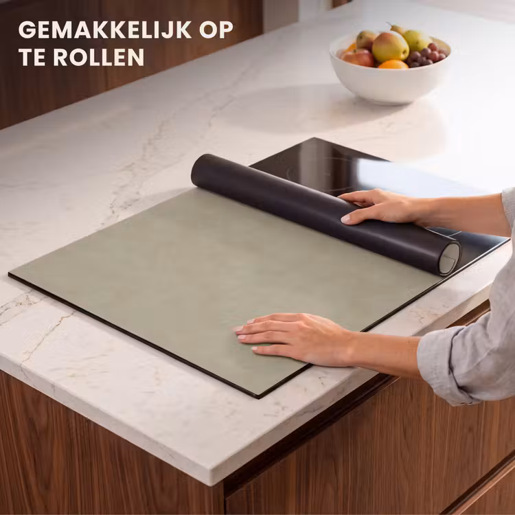 Inductie beschermer - Taupekleur - Gewolkt textuur - Natuurlijk — 7