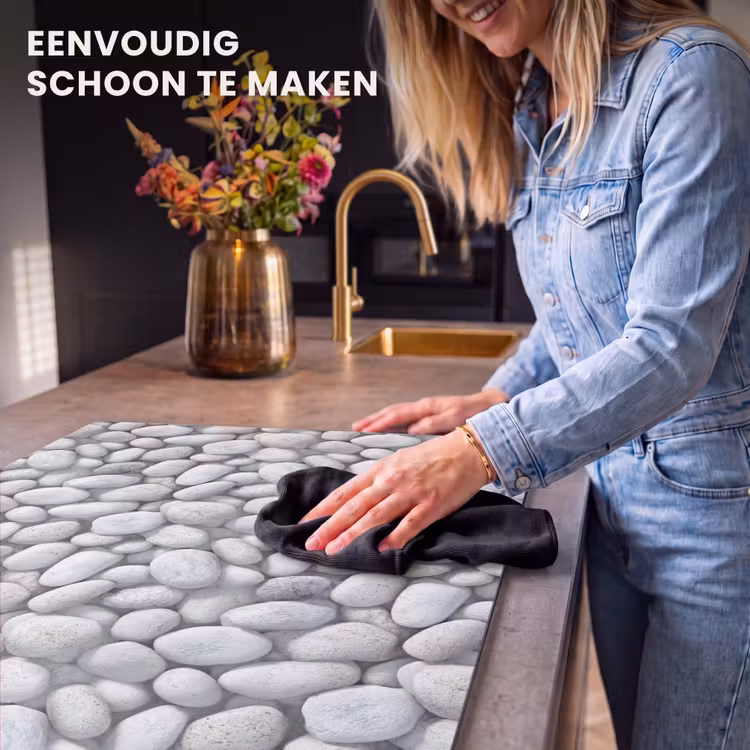 Inductie beschermer - Steentjes - Grijs - Ovaal — 6