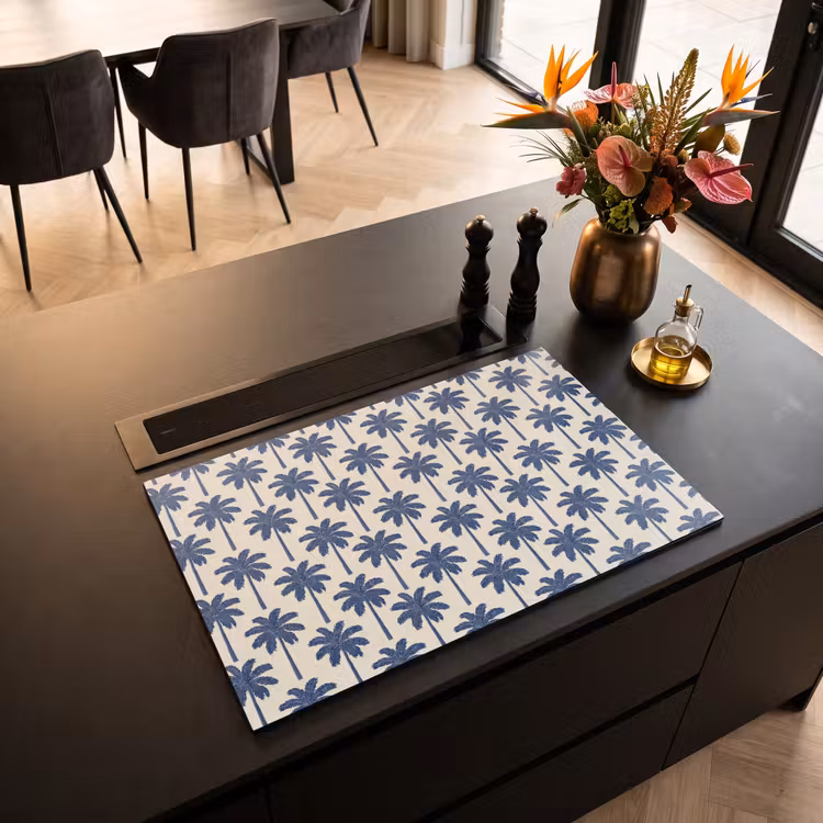 Inductie beschermer - Symmetrisch - Palm - Blauw — 5