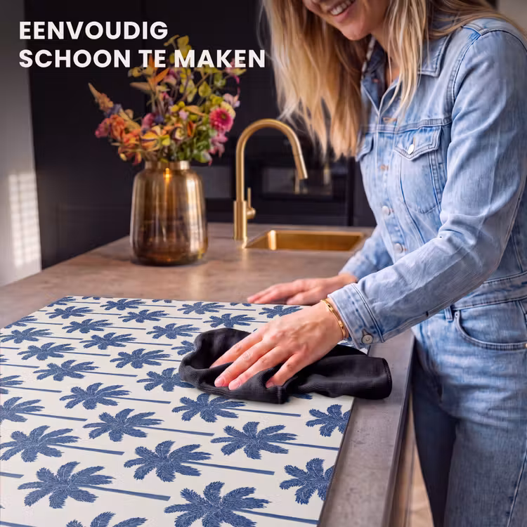 Inductie beschermer - Symmetrisch - Palm - Blauw — 6