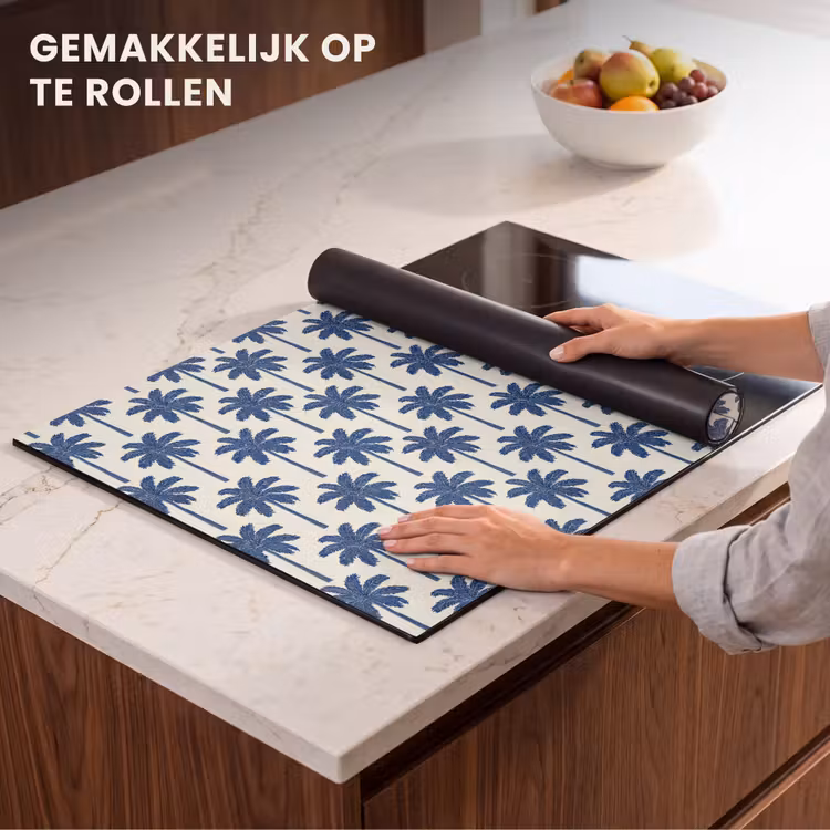 Inductie beschermer - Symmetrisch - Palm - Blauw — 7