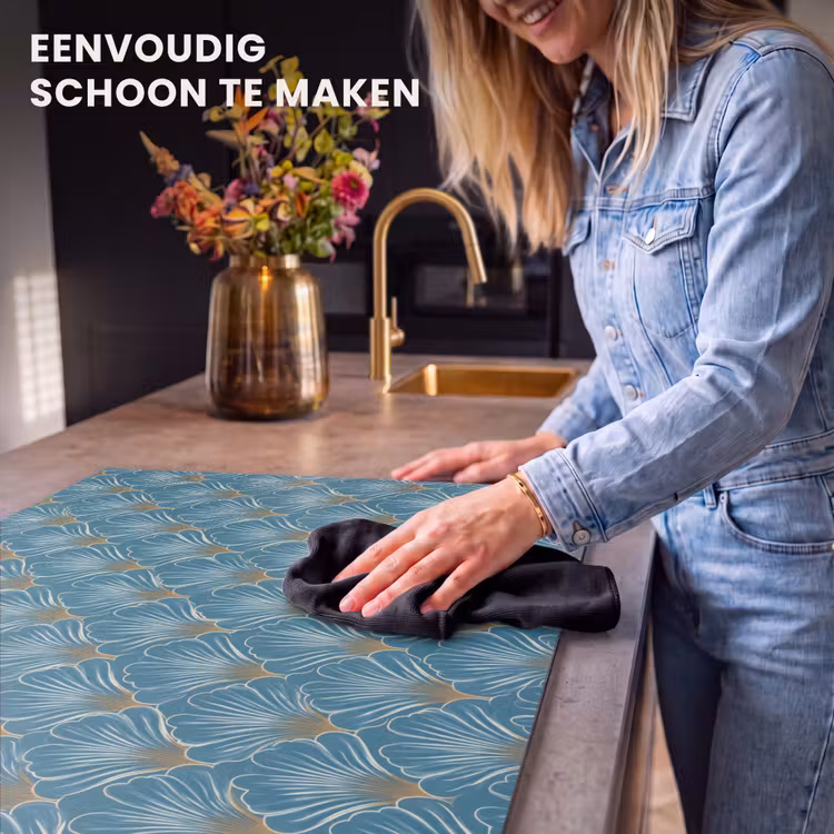 Inductie beschermer - Symmetrisch - Patroon - Blauw — 6