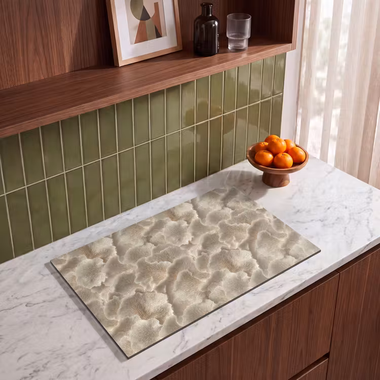 Inductie beschermer - Waaierstructuren - Beige - Vezeltextuur — 8