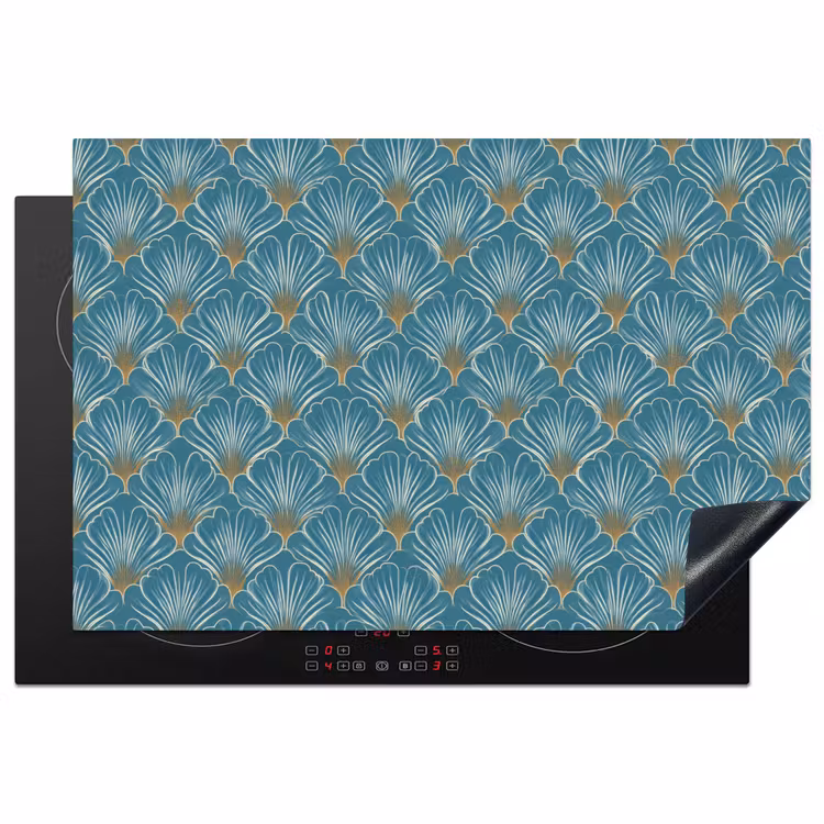 Inductie beschermer - Symmetrisch - Patroon - Blauw — 1