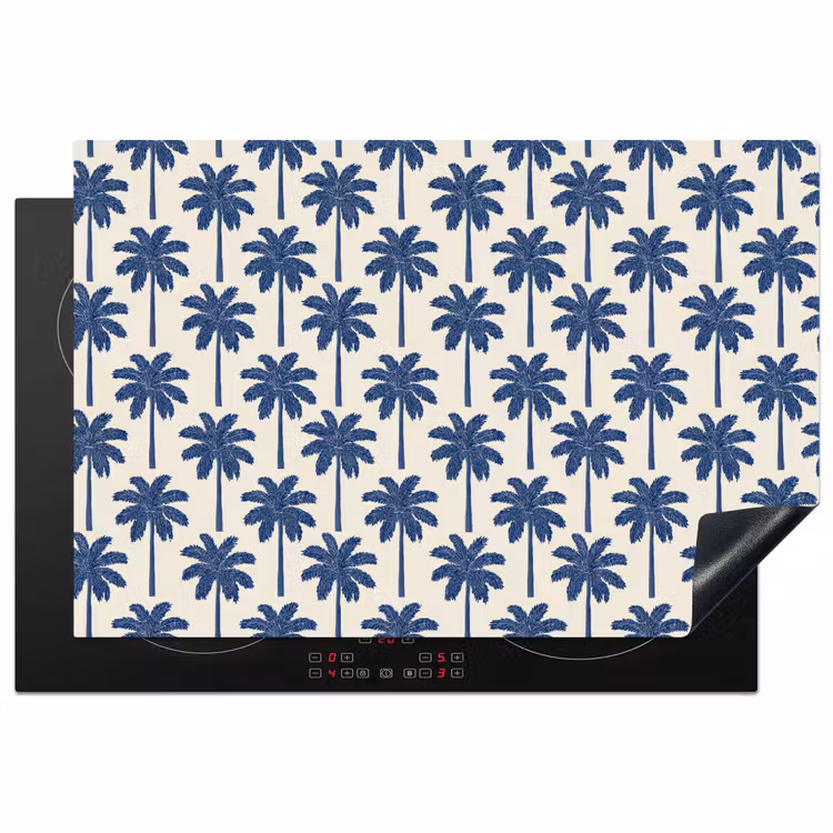 Inductie beschermer - Symmetrisch - Palm - Blauw — 1