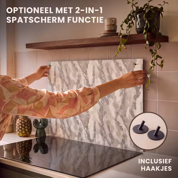 Inductie beschermer - Slang - Patroon - Taupe — 10