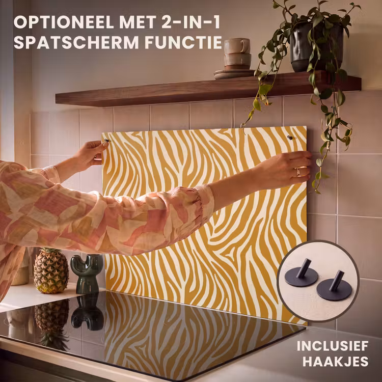 Inductie beschermer - Zebra - Klassiek - Oker - Geel — 10