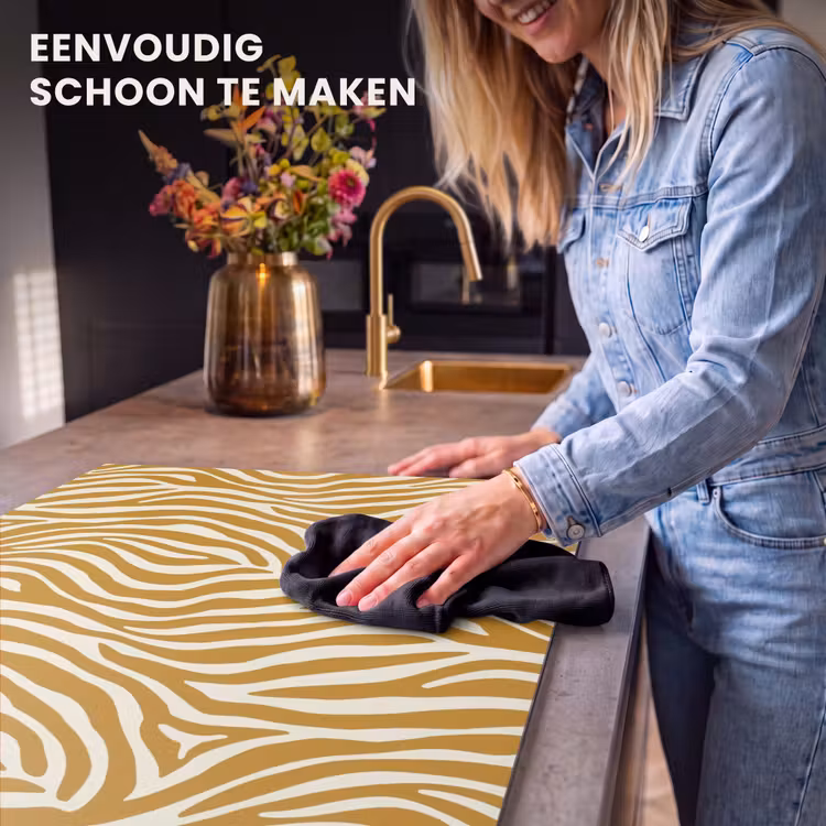 Inductie beschermer - Zebra - Klassiek - Oker - Geel — 6